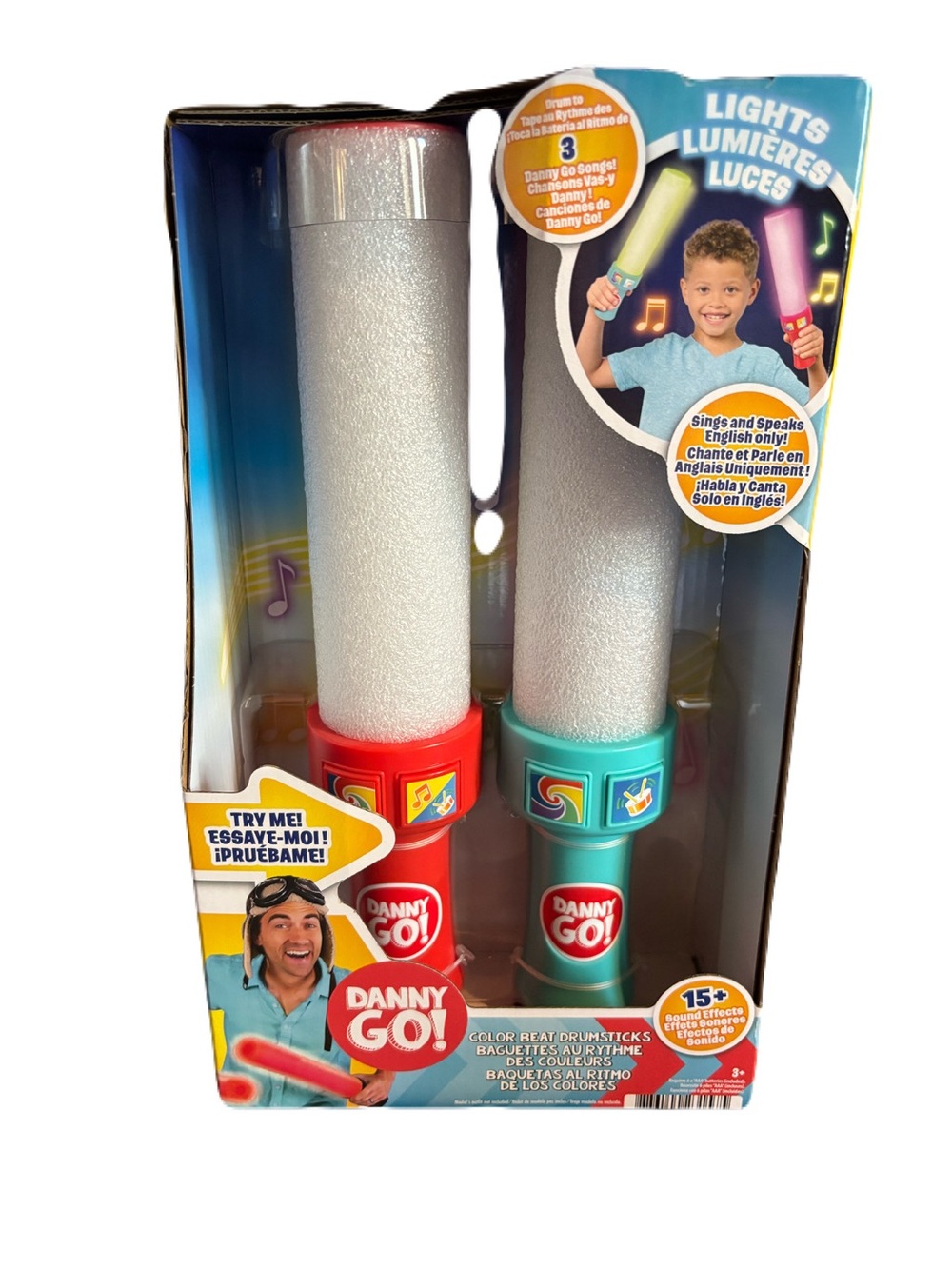 Danny Go! Color Beat Drumsticks - Light-Up Musical Drumsticks Toy